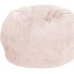 Flash Furniture Dillon Furry Refillable Bean Bag Chair Blush (DGBEANSMFURBL<wbr/>S)