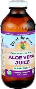 Aloe Vera Juice Organic No Preservatives - 16 oz - Liquid