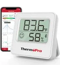 ThermoPro TP357 Digital Hygrometer Indoor Thermometer of 260ft, Bluetooth Thermometer Humidity Meter with Smart App, Room Thermometer Humidity Gauge