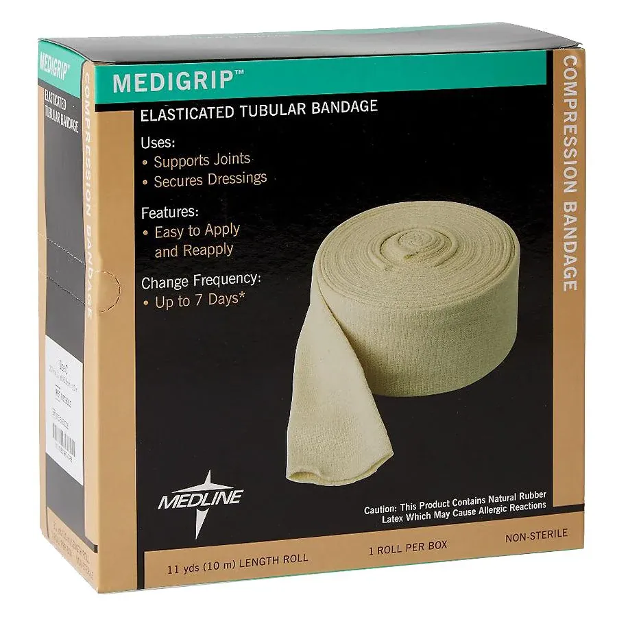 Medigrip LF Elastic Tubular Support Bandage 4 inch x 11 Yard - 1/Box