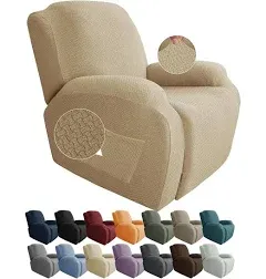 JIVINER Newest Design 4-Piece Recliner Chair Covers