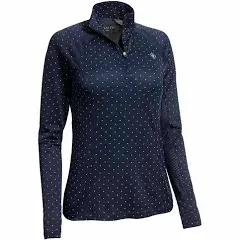 2023 Ariat Womens Sunstopper 2.0 1/4 Zip Base Layer Top - Navy