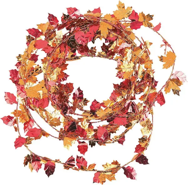 Fall Leaves Foil Garland (11 feet long) Fall Decor