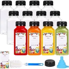 12pcs 8oz Plastic Juice Bottles