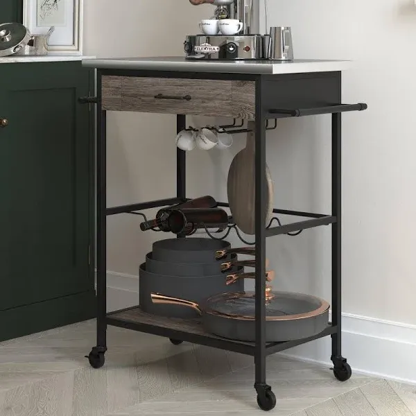 Novogratz Nora Multifunctional Kitchen Cart