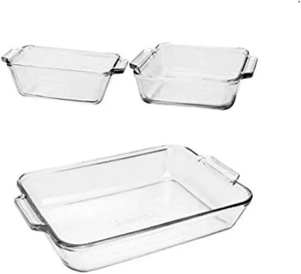 Anchor Hocking 3-Piece Glass Bakeware Set