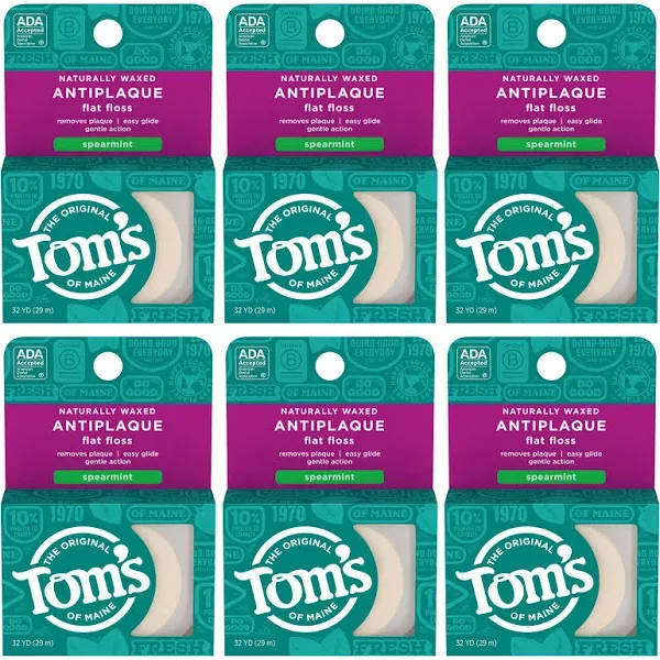 Tom's Of Maine, Floss Anti-Plaque, Flat Spearmint 32 Yd