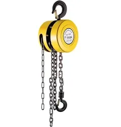 VEVOR Chain Hoist Chain Block 2 Ton Capacity 8 Feet Lift Steel Construction Red