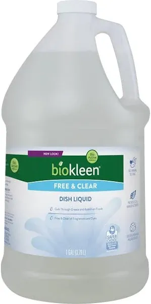 Biokleen Free & Clear Dish Liquid Soap