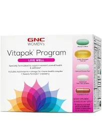 GNC Women's Ultra Mega Live Well Vitapak Program Healthy