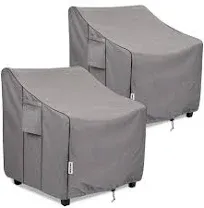 2 Pack BOLTLINK Patio Chair Covers Waterproof Heavy  Duty 36W x 37D x 36H Grey