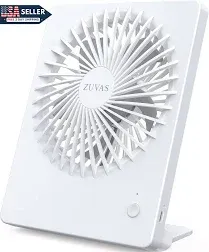 Zuvas Desk Fan Battery Operated Fan Rechargeable 180°Tilt Folding Personal Fan U