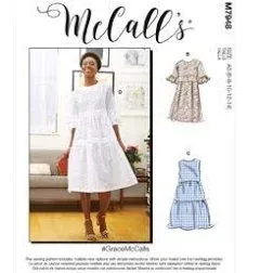 McCall's Patterns McCall's Women's Knee Length Pleated Dress