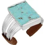 Robert Lee Morris Soho Stone Multi Row Cuff Bracelet, Turquoise