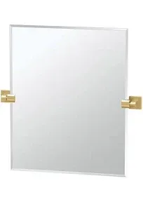 Elevate Collection - 24" Rectangular Mirror in Brushed Brass by Gatco Bath Accessories