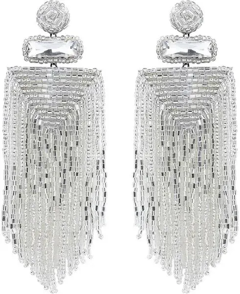 Deepa Gurnani Jody Beaded Tassel Earrings