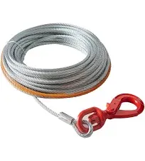 VEVOR Galvanized Steel Winch Cable, 3/8 Inch x 100 Feet 15,200 lbs Breaking Stre