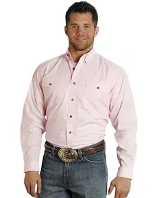 Roper Men's Solid Amarillo Collection Long Sleeve Western Shirt