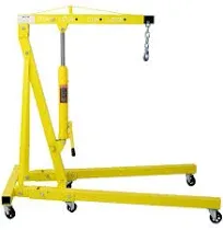 2 Ton Folding Engine Hoist Shop Crane Hoist Lift  6 Iron Caster Wheels