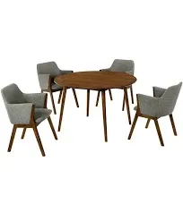 Arcadia/Renzo Dining Table and 4 Chairs Set