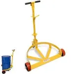 BISupply 55 Gallon Drum Dolly 1pk - 1200 lb Capacity Oil Barrel Drum Roller Cart - Low Profile Steel Oil Drum Caddy