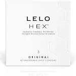 Lelo Hex Latex Condoms, Re-Engineered, Original - 3 condoms