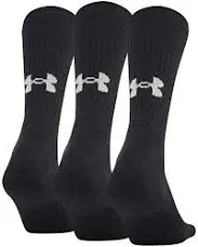 Under Armour Training Cotton 3Pk Crew Socks Size 8-12