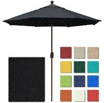 EliteShade USA 10YearNonFading Sunumbrella 9ft Market Umbrella Patio Umbrella Outdoor Table Umbrella with VentilationBlack