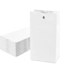 500ct. White Paper Lunch Bags