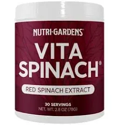 Vita Spinach Powder -Red Spinach Extract Nitric Oxide Booster -Supports Blood Pressure & Flow, Energy, Endurance, Pre Workout Performance Boost -Natural Superfood Supplement (30 Servings)