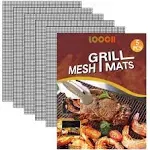 BBQ Mesh Grill Mat Set of 5 - Heavy Duty Nonstick Mesh Grilling Mats &amp; Barbecue 