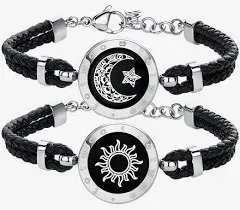 New! Totwoo Sun/Moon Touch Bracelets For Long Distance Couples To Keep In Touch!