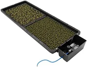 AutoPot Tray2Grow System - Tray2Grow with MicroGreen Trays and 25 Gal FlexiTank - Self-Watering, Gravity-Fed Hydroponic Indoor System, Black