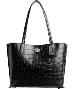 Willow Croc-Embossed Leather Tote Bag