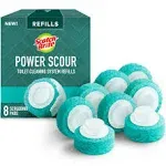 Scotch-Brite Power Scour Disposable Scrubbing Pads, 8 Refills