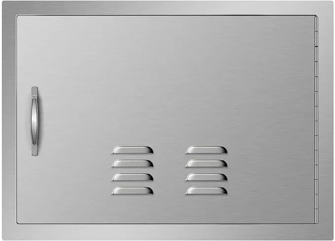 VEVOR BBQ Access Door 18W x 20H Inch, Vertical Single BBQ Door Stainless Steel, Outdoor Kitchen Doors for BBQ Island, Grill Station, Outside Cabinet