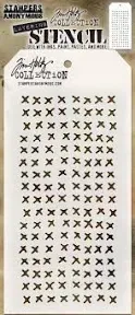 Stitched Pattern Design Stencil Stampers Anonymous Tim Holtz Collection THS099