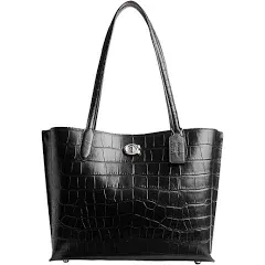 Coach Women's Willow Croc Embossed Tote Bag