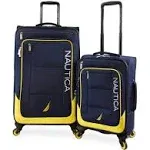 NAUTICA Helios 2pc Softside Luggage Set, Navy Yellow