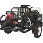 Northstar 157595 Trailer-Mounted Hot Water Commercial Pressure WASHER, 4000 psi, 4.0 GPM, Honda Engine, 200-Gal. Water Tank