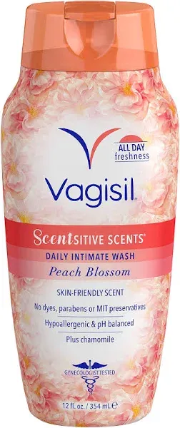 Vagisil Scentsitive Scents Peach Blossom Daily Intimate Wash 12 fl oz