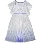 Disney Frozen Elsa Toddler Girl's Satin and Tulle Shimmery Fantasy Nightgown 4T