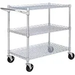 Seville Classics 3-Shelf UltraZinc Commercial Utility Cart