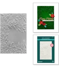 Spellbinders 3D Embossing Folder 5.5"x8.5"-Holiday Floral Swag