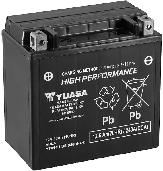 Yuasa YTX14H-BS(WC) High Performance Maintenance Free Battery