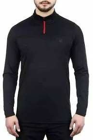 Men&#039;s Spyder Active 1/4 Zip Lightweight Pullover Shirt Black Medium