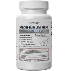 Superior Labs - Magnesium Glycinate - 1250 mg, 120 Vegetable Capsules - Essen...