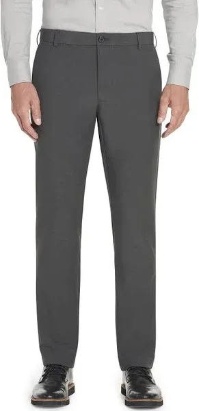 Van Heusen Black Flex Stretch Flat Front Slim Dress Pants