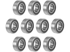 uxcell MR126-2RS Deep Groove Ball Bearings 6mm Inner Dia 12mm OD 4mm Bore Double Sealed Chrome Steel Z2 10pcs